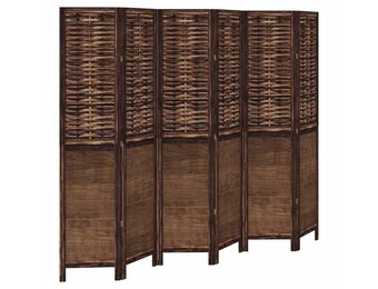 Kamerscherm 6 panelen Paulowniahout Bruin - 35% Korting