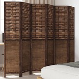 Kamerscherm 6 panelen Paulowniahout Bruin - 35% Korting