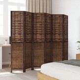 Kamerscherm 6 panelen Paulowniahout Bruin - 35% Korting