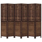 Kamerscherm 6 panelen Paulowniahout Bruin - 35% Korting