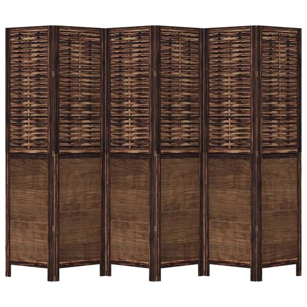 Kamerscherm 6 panelen Paulowniahout Bruin - 35% Korting