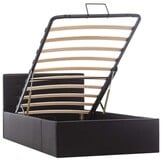 Zwart Kunstleer Bedframe met Opbergruimte & Hydraulisch Mechanisme (90x200 cm) - 35% Korting