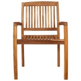 Stapelbare tuinstoelen van teakhout, 2 stuks - 35% korting!