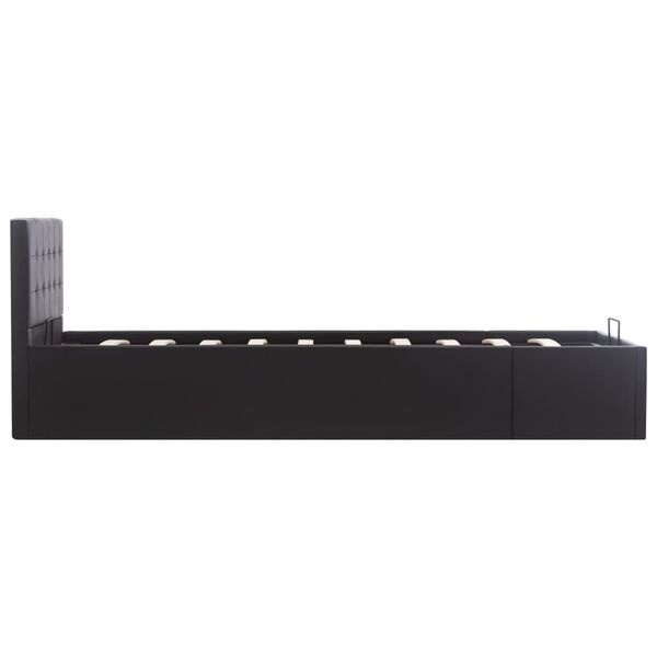 Zwart Kunstleer Bedframe met Opbergruimte & Hydraulisch Mechanisme (90x200 cm) - 35% Korting