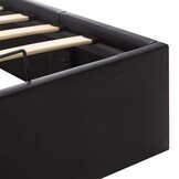 Zwart Kunstleer Bedframe met Opbergruimte & Hydraulisch Mechanisme (90x200 cm) - 35% Korting
