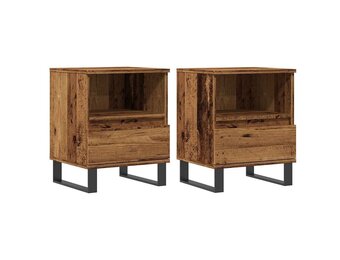 Nachtkastjes Hout (2 stuks) - Oud Houtkleurig - 34% Korting!