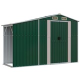 Tuinschuur Groen Gegalvaniseerd Staal 277x93x179 cm - 35% Korting