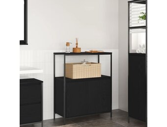 Badkamermeubel met Planken 76.5x35x95 cm Zwart Eiken (34% Korting)
