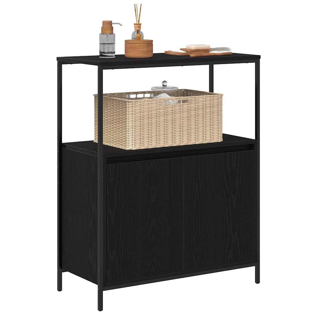 Badkamermeubel met Planken 76.5x35x95 cm Zwart Eiken (34% Korting)