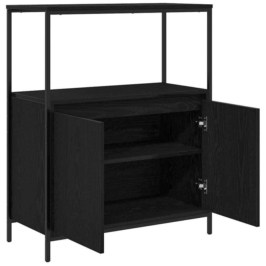 Badkamermeubel met Planken 76.5x35x95 cm Zwart Eiken (34% Korting)
