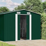 VidaXL Tuinschuur Metaal Groen - 257x392x181 cm (60% Korting!)