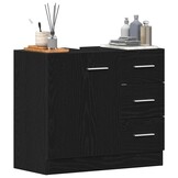 vidaXL Wastafelkast Zwart Eiken 63x30x54 cm - 34% Korting