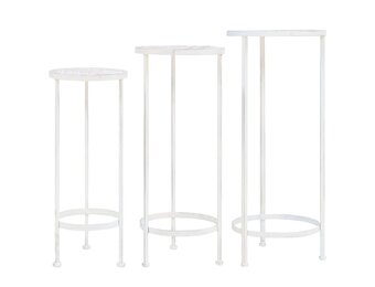 VidaXL Plantenstandaardset Metaal Antiekwit Vintage Stijl (34% korting)