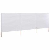 Wit Windscherm 3 Panelen 400x120 cm - 32% Korting!