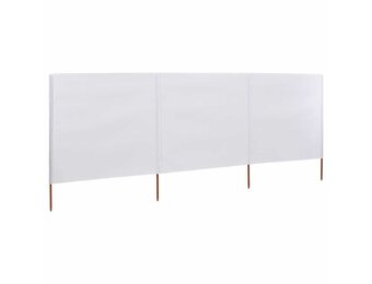 Wit Windscherm 3 Panelen 400x120 cm - 32% Korting!