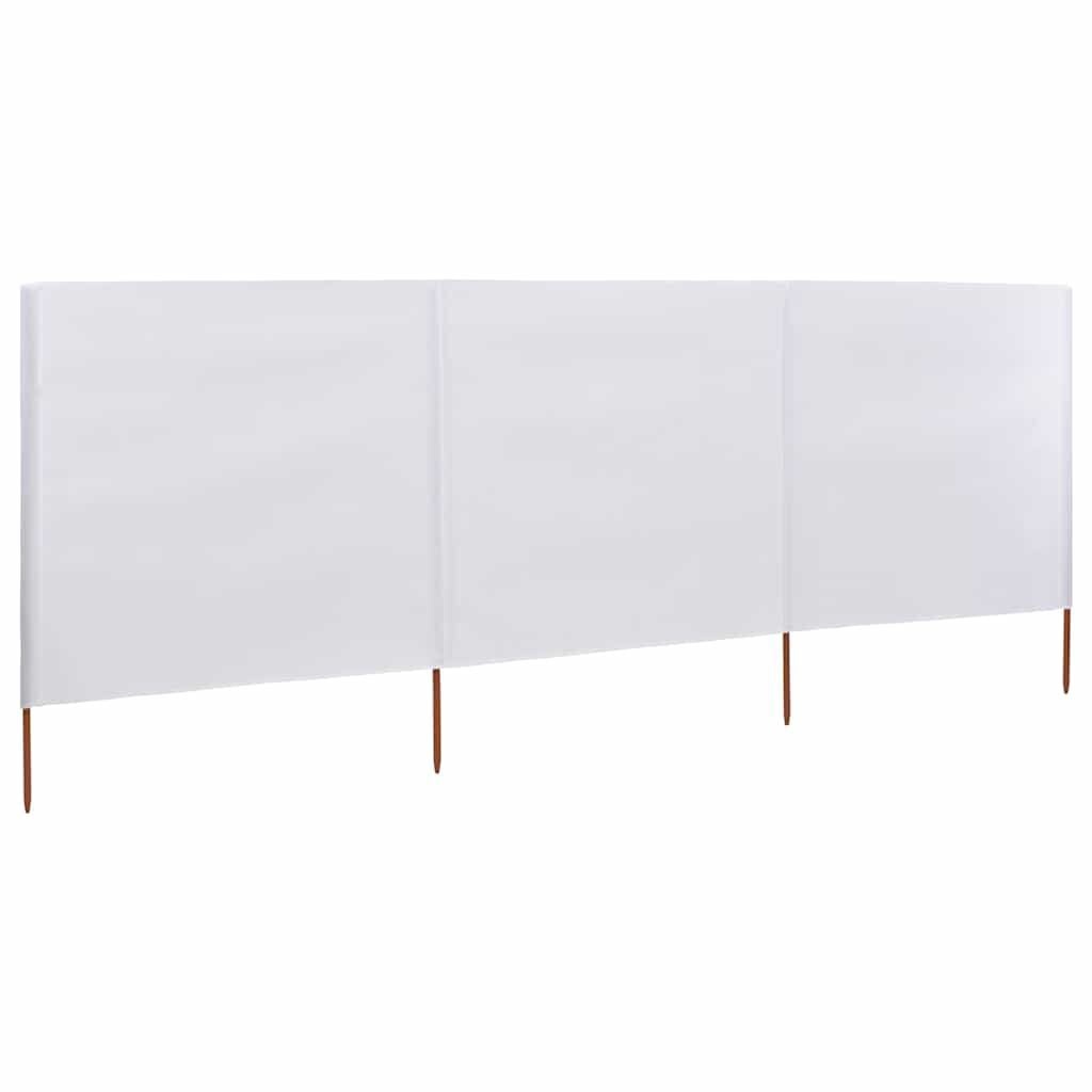 Wit Windscherm 3 Panelen 400x120 cm - 32% Korting!