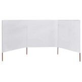 Wit Windscherm 3 Panelen 400x120 cm - 32% Korting!
