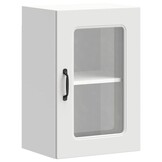 Keukenbovenkast met Glazen Deur - Bewerk Hout Wit - 33% Korting