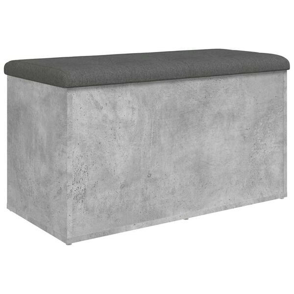 Opbergbankje Hout Betongrijs 82x42x45 cm - 34% Korting