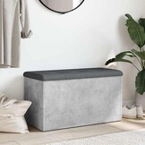 Opbergbankje Hout Betongrijs 82x42x45 cm - 34% Korting