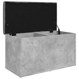 Opbergbankje Hout Betongrijs 82x42x45 cm - 34% Korting