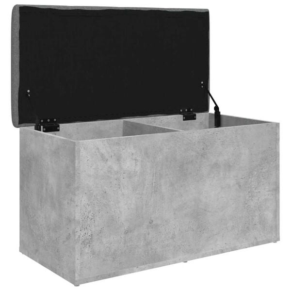 Opbergbankje Hout Betongrijs 82x42x45 cm - 34% Korting