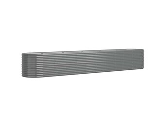 Plantenbak Gepocoat Staal Grijs 440x80x68 cm - 54% Korting