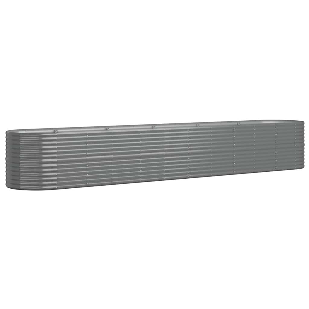 Plantenbak Gepocoat Staal Grijs 440x80x68 cm - 54% Korting