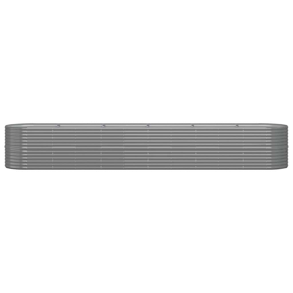 Plantenbak Gepocoat Staal Grijs 440x80x68 cm - 54% Korting