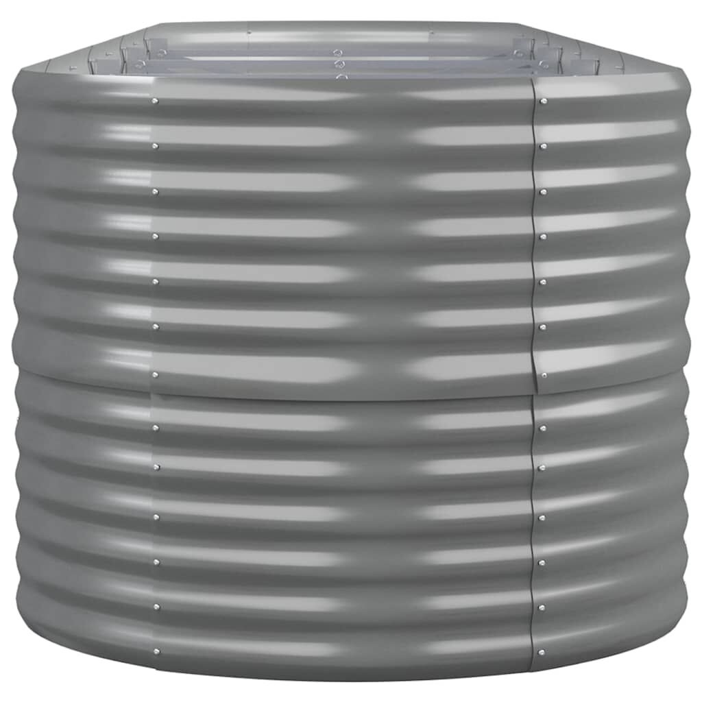Plantenbak Gepocoat Staal Grijs 440x80x68 cm - 54% Korting
