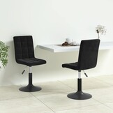 Draaibare Eetkamerstoelen (2 stuks) - Zwart Fluweel - 54% Korting