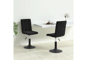 Draaibare Eetkamerstoelen (2 stuks) - Zwart Fluweel - 54% Korting