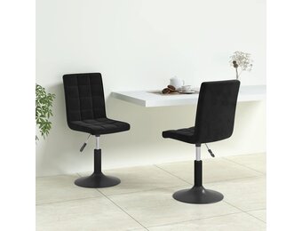 Draaibare Eetkamerstoelen (2 stuks) - Zwart Fluweel - 54% Korting