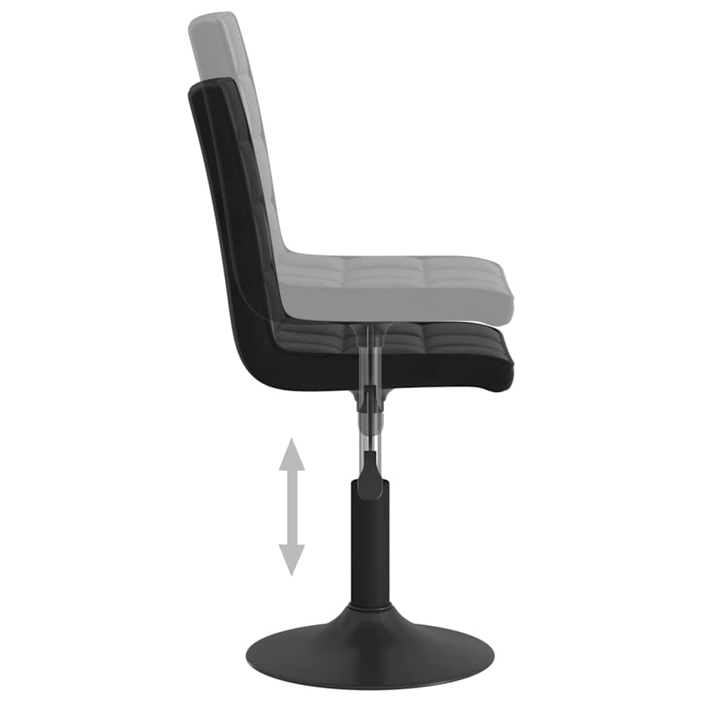 Draaibare Eetkamerstoelen (2 stuks) - Zwart Fluweel - 54% Korting