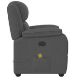 Verstelbare Massagestoel Stof Donkergrijs - 35% Korting