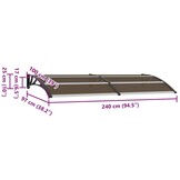 Deurluifel 240x100 cm PC Zwart - 34% Korting!