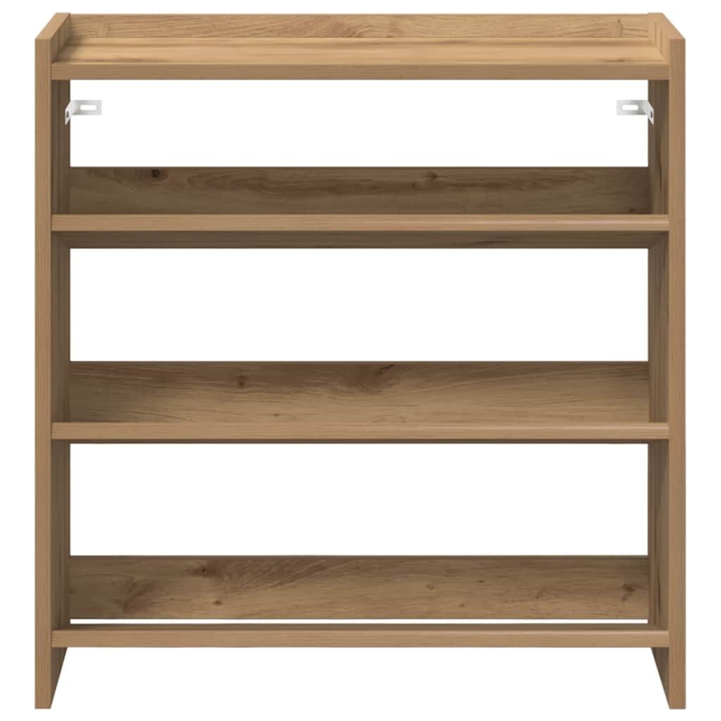 vidaXL Schoenenrek 60x25x62 cm Bewerkt Hout - Artisanaal Eiken (33% Korting)