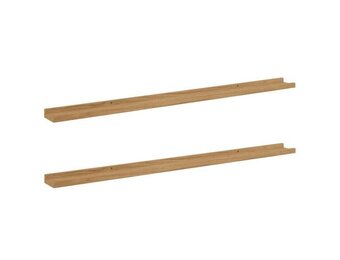 2x Houten Wandplank Bruin 115cm - 33% Korting
