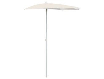 Halve Parasol Zandkleurig 180x90 cm - 32% Korting