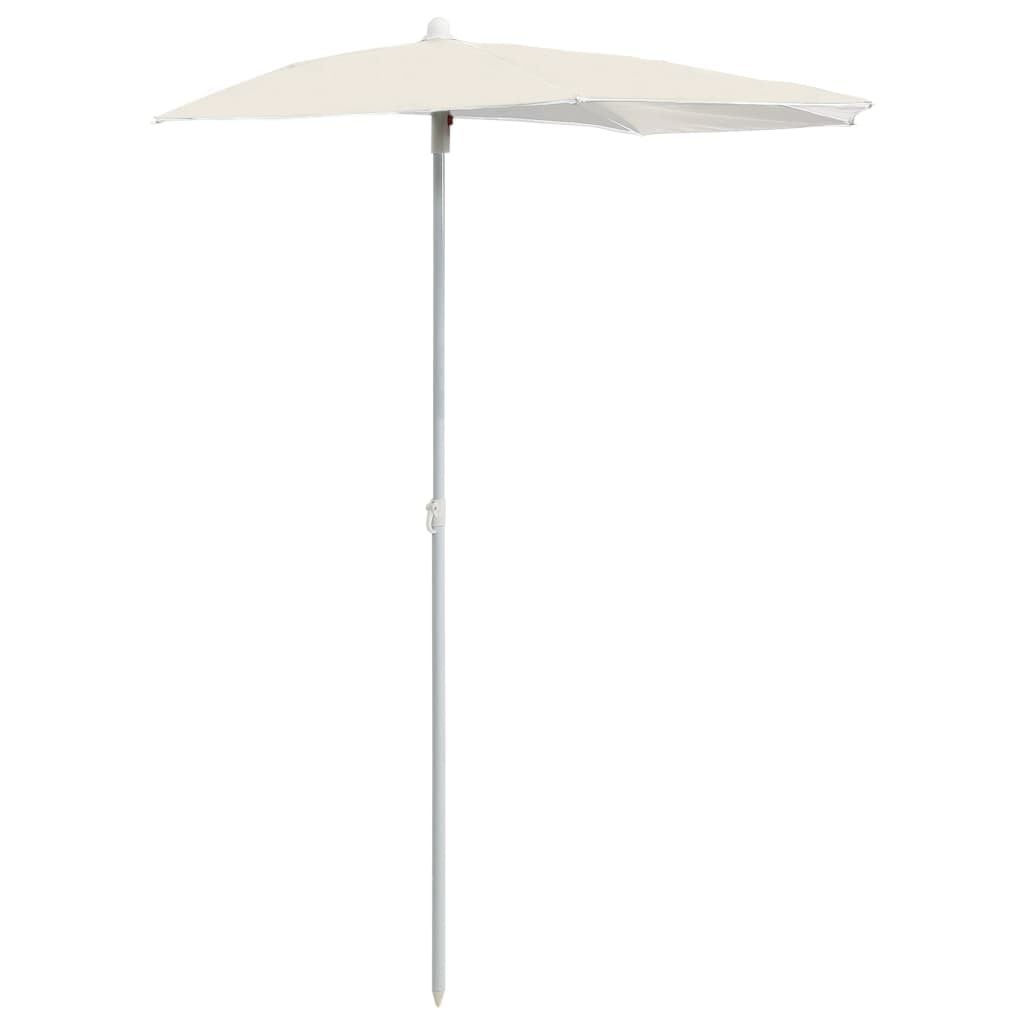 Halve Parasol Zandkleurig 180x90 cm - 32% Korting