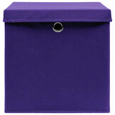 vidaXL Opbergboxen met Deksel 4 stuks Paars 28x28x28 cm - 32% Korting