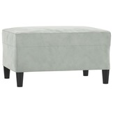 Voetenbank Fluweel Lichtgrijs 70x55x41 cm - 33% Korting