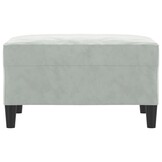 Voetenbank Fluweel Lichtgrijs 70x55x41 cm - 33% Korting