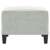 Voetenbank Fluweel Lichtgrijs 70x55x41 cm - 33% Korting