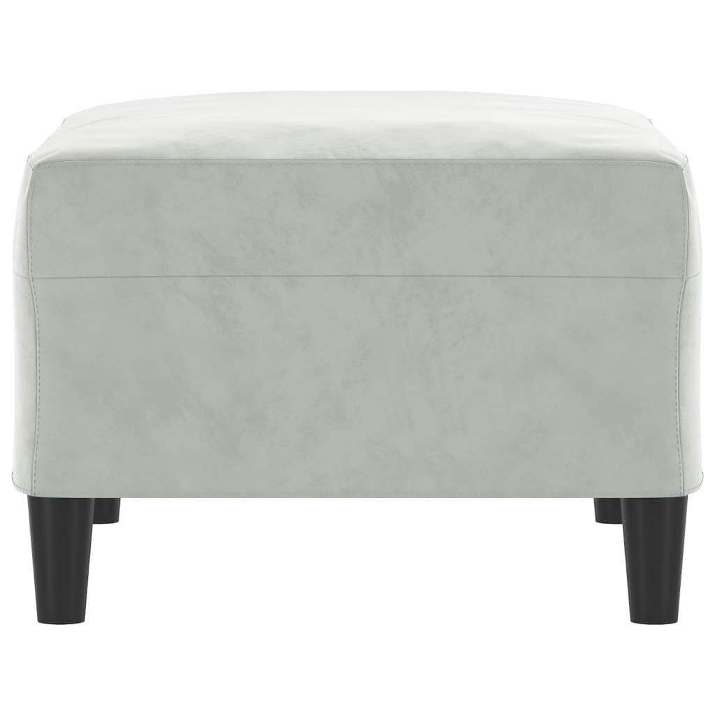Voetenbank Fluweel Lichtgrijs 70x55x41 cm - 33% Korting