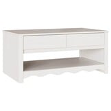 Salontafel Met Lade Wit Grenenhout - 59% Korting