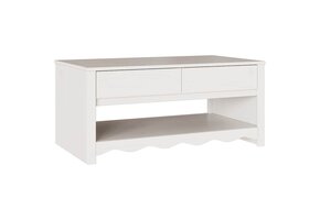 Salontafel Met Lade Wit Grenenhout - 59% Korting