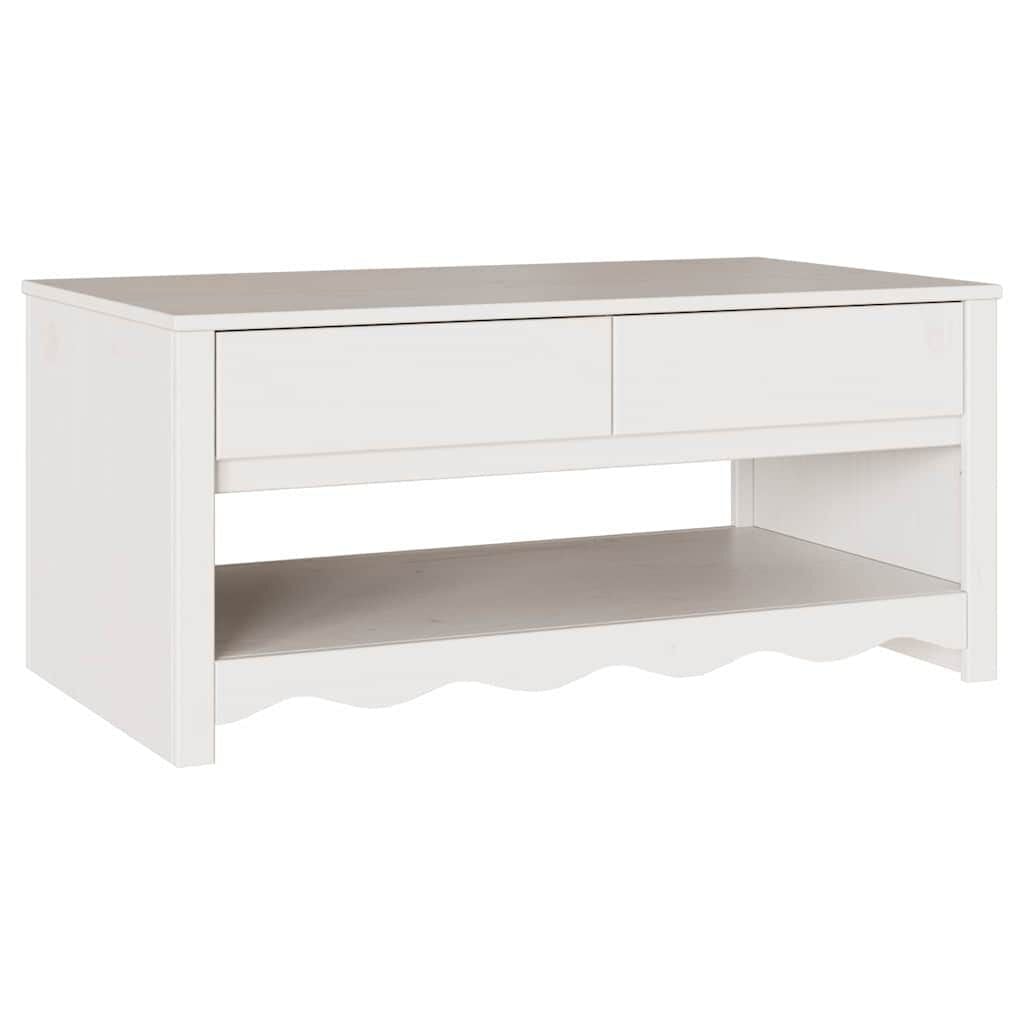 Salontafel Met Lade Wit Grenenhout - 59% Korting