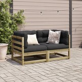 2-delige Loungeset Grenenhout - 35% Korting