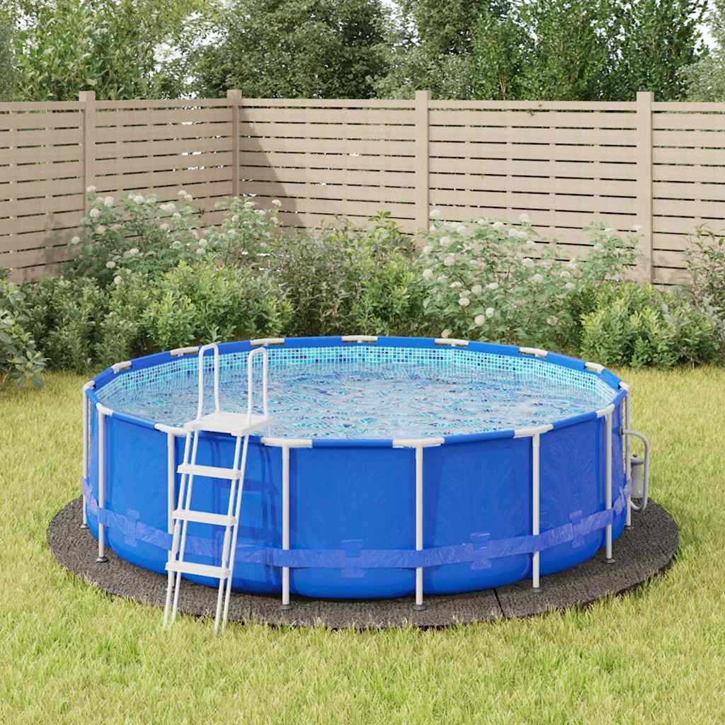 Zwembadgrondzeil Polyester Geotextiel Lichtgrijs Ø396 cm - 32% Korting!